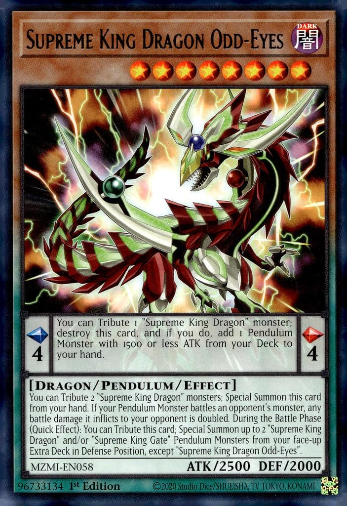 Amazon.com: Supreme King Dragon Odd-Eyes - MZMI-EN058 - Rare - 1st